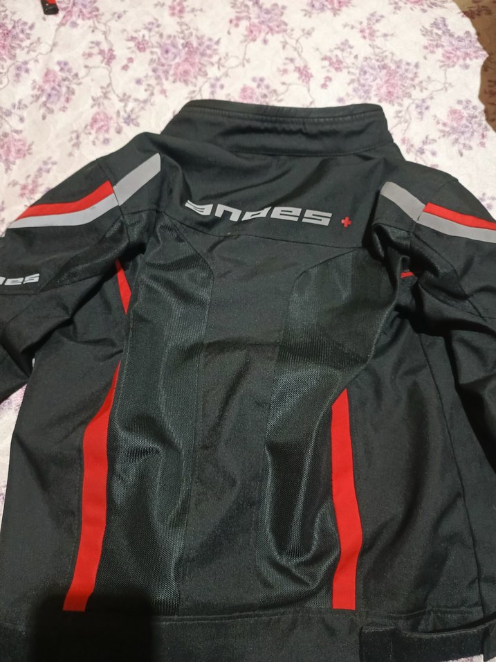 Kırmızı Siyah Biker Erkek Mont - Görsel 2