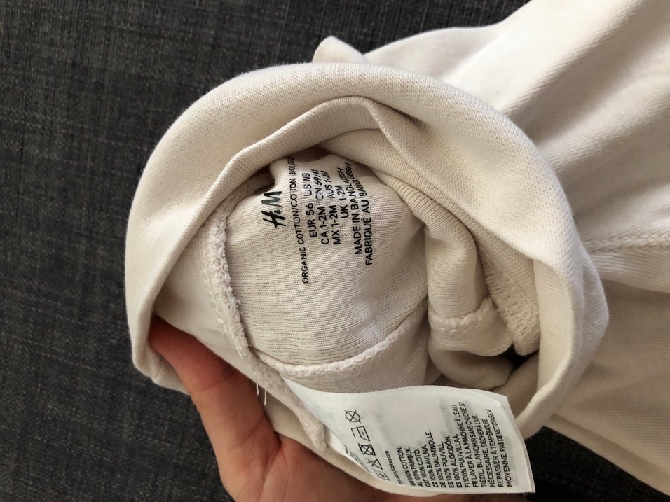 H&M bebek patikli tayt krem renk - Görsel 3