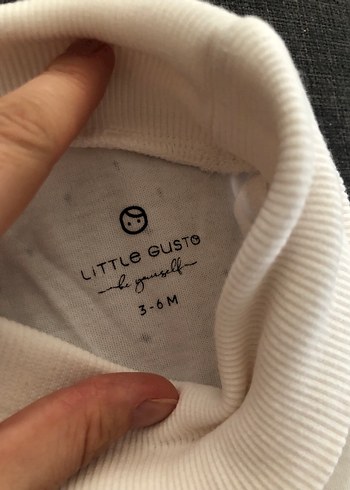 Beyaz Pamuklu Little Gusto marka bebek patikli alt - Görsel 3