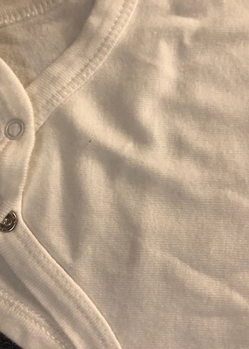 Beyaz Kolsuz Bebek Body, Pamuk - Görsel 3