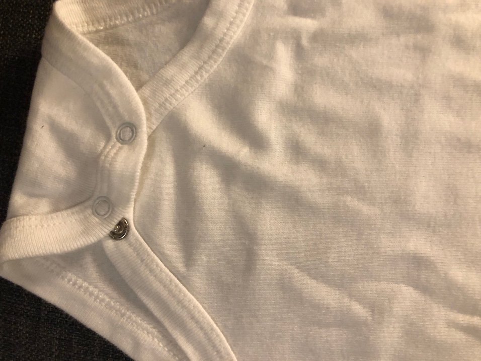 Beyaz Kolsuz Bebek Body, Pamuk - Görsel 3