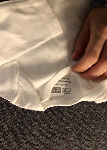 Bebek sıfır ve Uzun Kollu Beyaz Body - Görsel 3