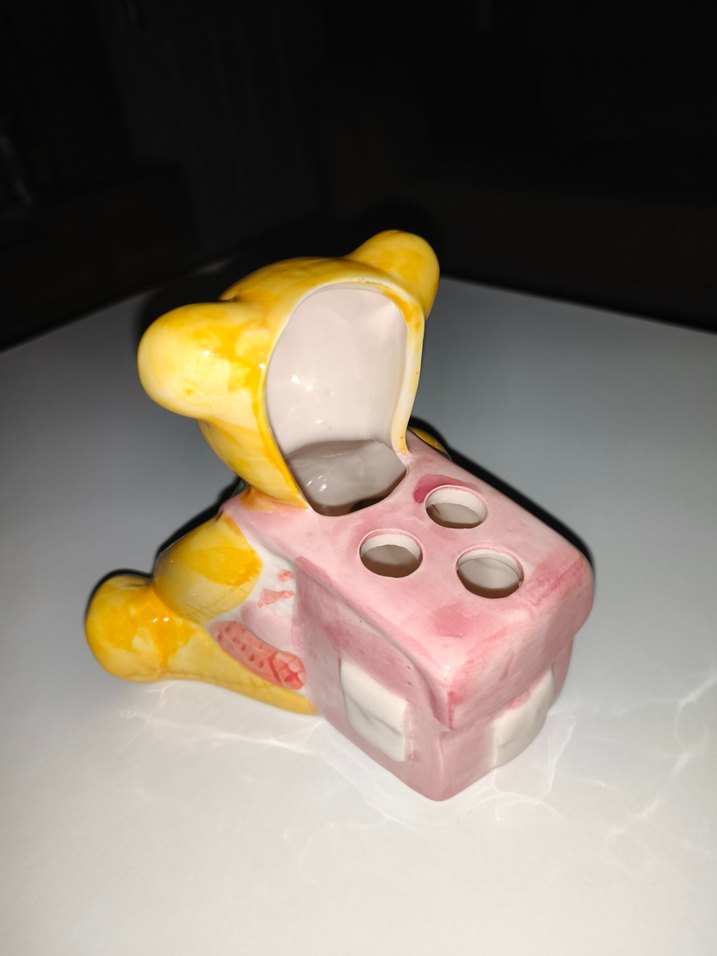 Renkli Sarı Ayıcık Biblo Diş Fırçalık - Görsel 2