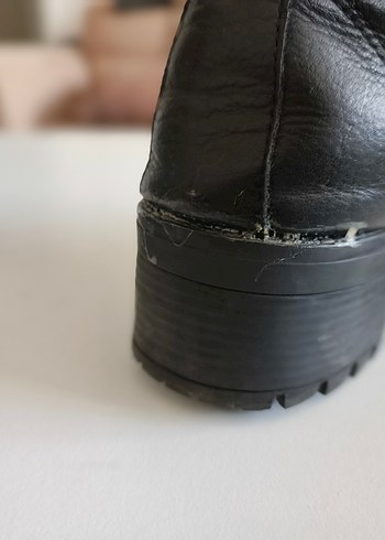 Şık Kadın siyah deri bot  37 numara - Görsel 5