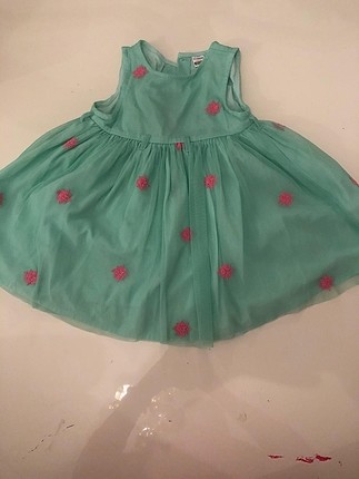 xs Beden yeşil Renk Kız bebek elbise