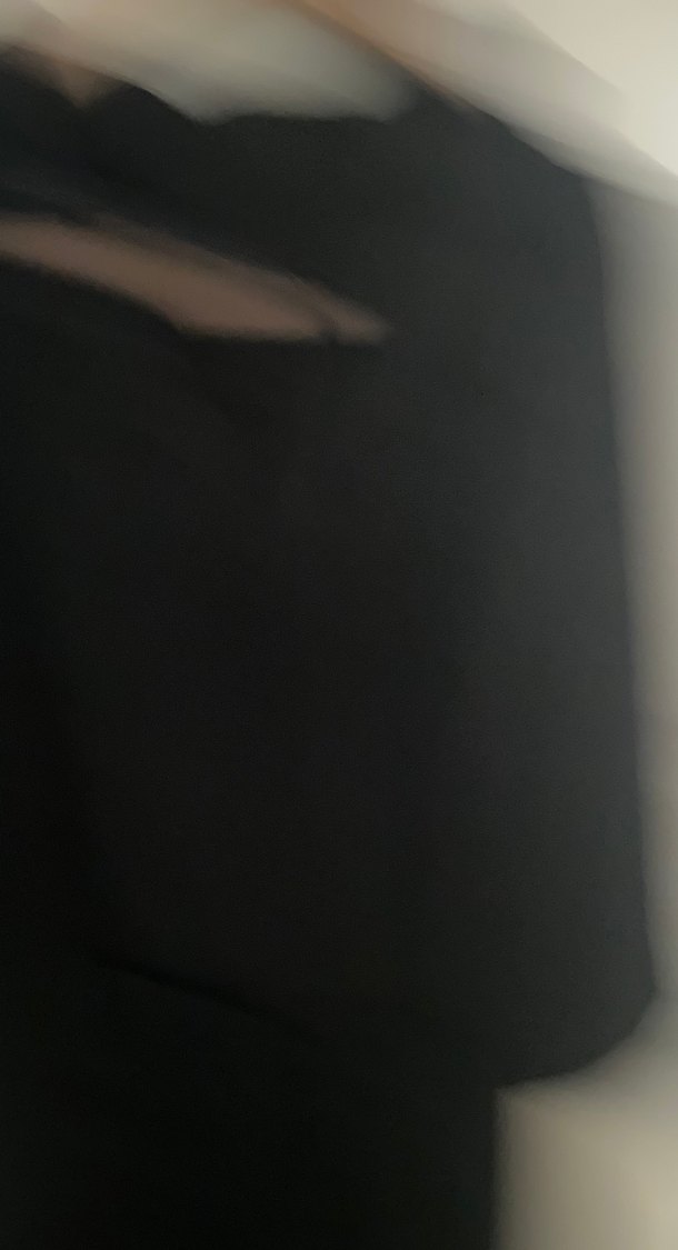 Siyah çok şık siyah kendinden desenli elbise - Görsel 2