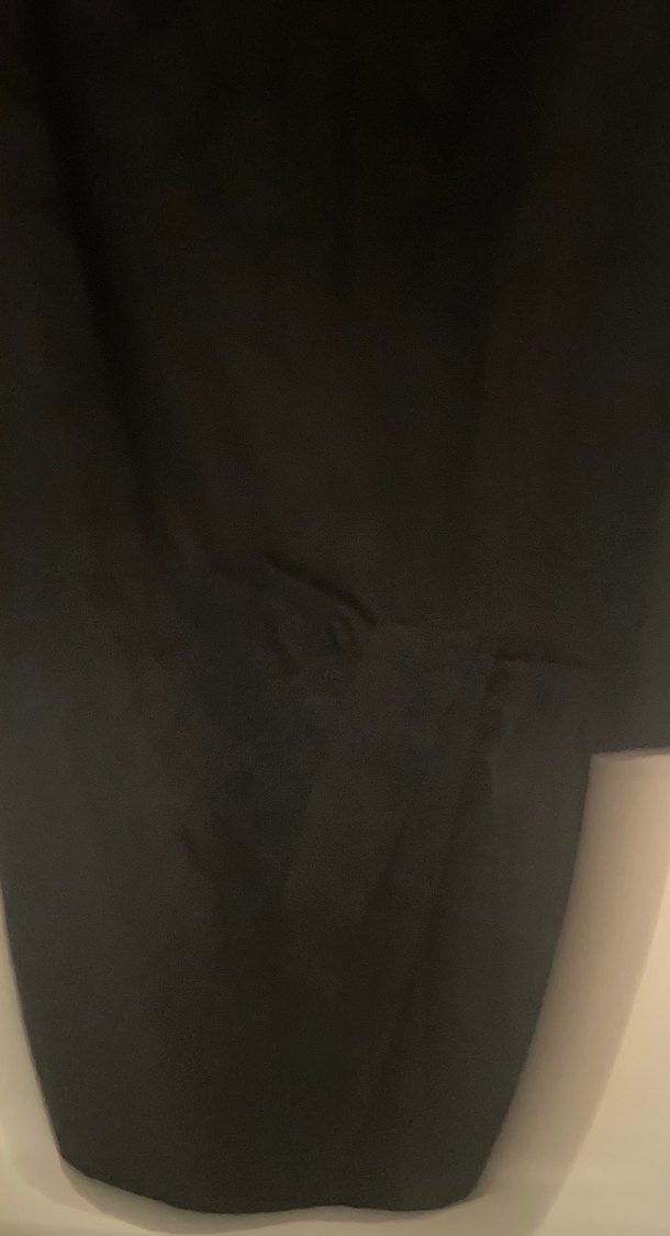 Siyah çok şık siyah kendinden desenli elbise - Görsel 3