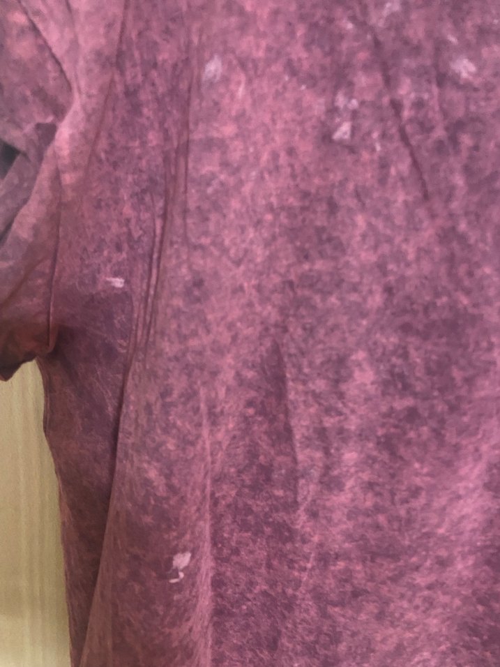 Bordo Kız Tişörtü Düğmeli ve Baskılı - Görsel 4