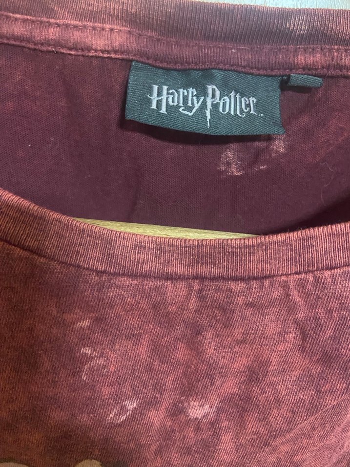 Bordo Kız Tişörtü Düğmeli ve Baskılı - Görsel 2