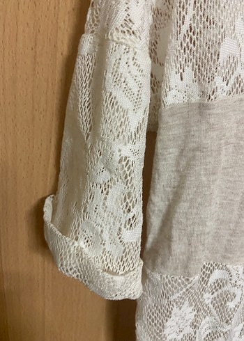 Dantel Detaylı Bej Kadın Bluz STARDİVAUS marka - Görsel 3