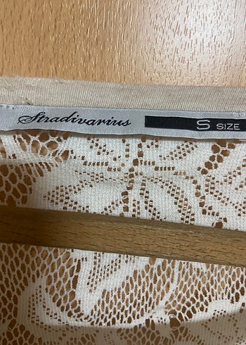 Dantel Detaylı Bej Kadın Bluz STARDİVAUS marka - Görsel 2