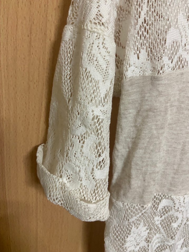 Dantel Detaylı Bej Kadın Bluz STARDİVAUS marka - Görsel 3