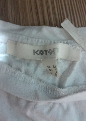 Koton Kız Çocuk Beyaz Baskılı Uzun Kollu Tişört