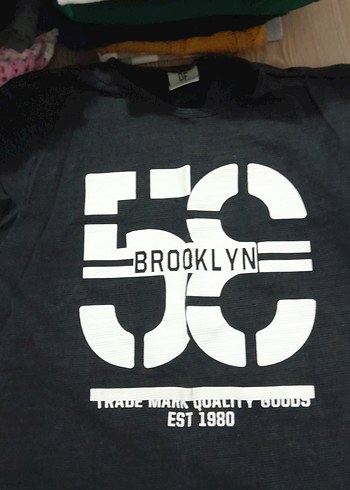 Siyah Brooklyn Baskılı Erkek Tişört