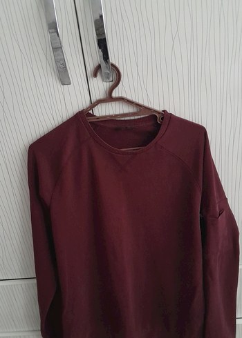 Bordo Kadın Süet Sweatshirt - Görsel 4