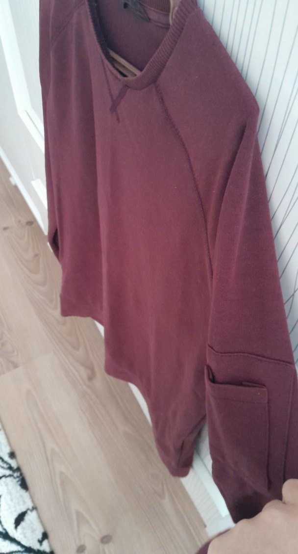 Bordo Kadın Süet Sweatshirt - Görsel 2