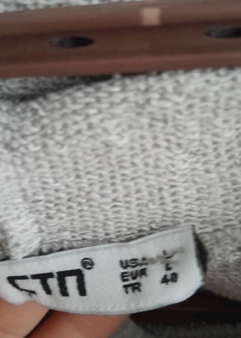 Gri Kapüşonlu Kadın Sweatshirt - Görsel 4