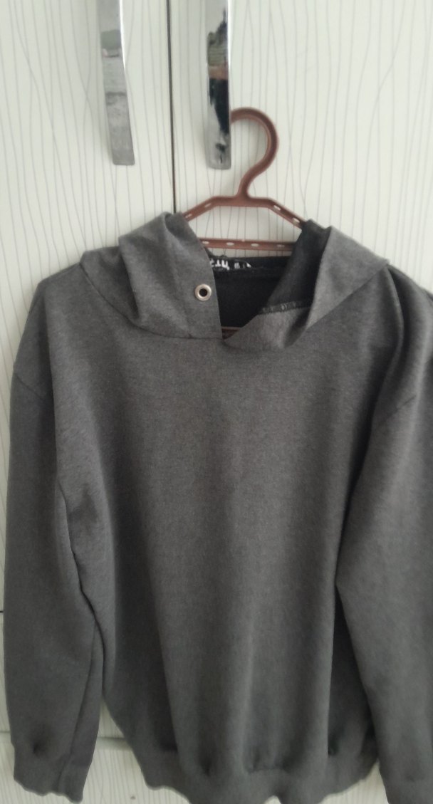 Kadın Gri Kapüşonlu Sweatshirt - Görsel 2