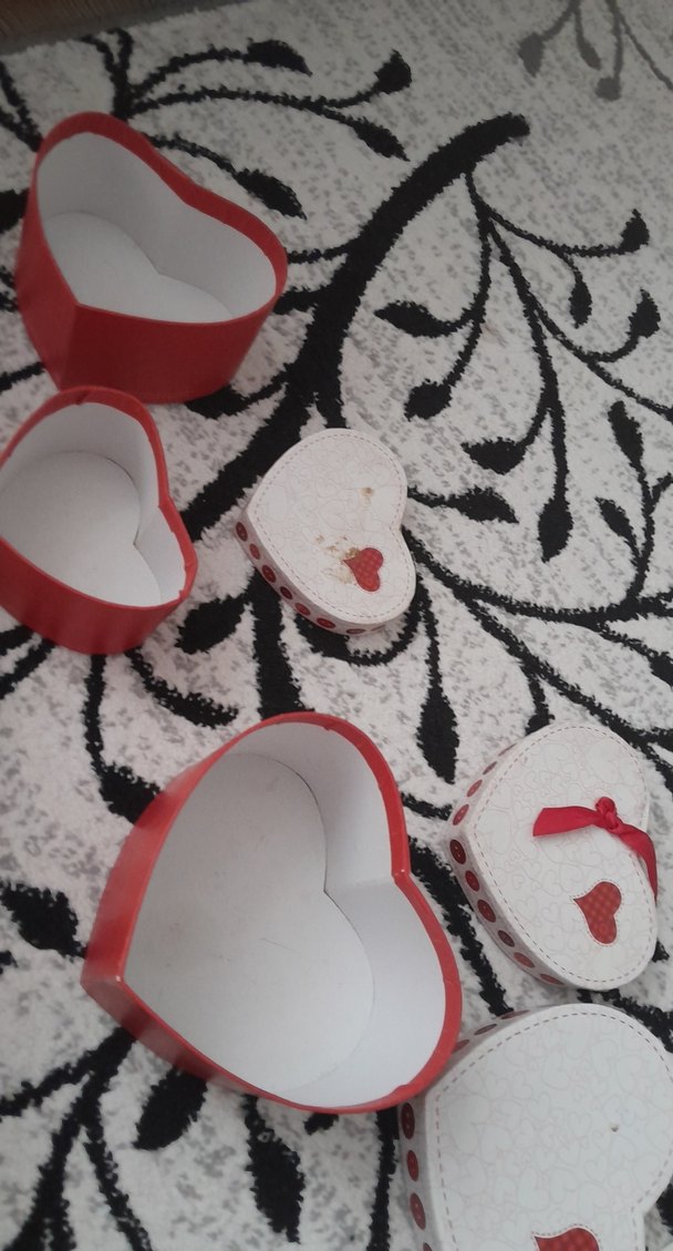 Kırmızı Kalp Şeklinde Hediyelik Kutular Seti - Görsel 5