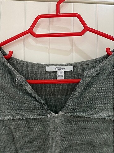 m Beden Mavi jeans dokulu şahane yeşil bluz