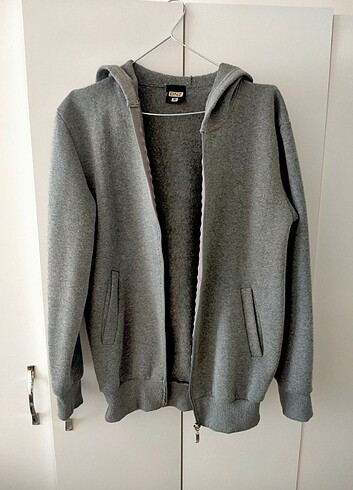 Kapüşonlu fermuarlı sweatshirt hırka