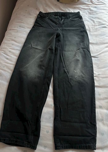 Diğer Rahat Siyah Denim Jean Pantolon