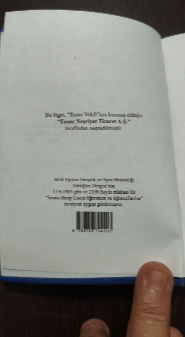 Arapça Türkçe cep lügat.360 sayfa. - Görsel 2