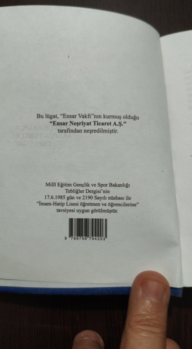Arapça Türkçe cep lügat.360 sayfa. - Görsel 3