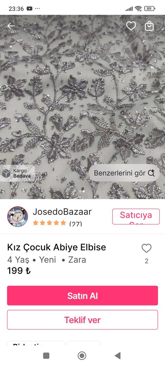 beyaz kız çocuk abiye etek bluz. - Görsel 2