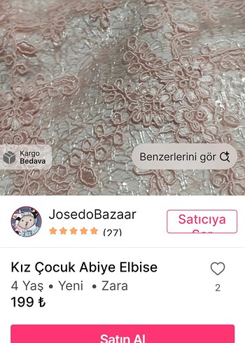 açık somon Midi Dantel Detaylı Bohem çocuk Abiye etek bluz. - Görsel 2