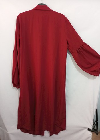 Uzun Kırmızı Bohem Kadın hırka. - Görsel 2