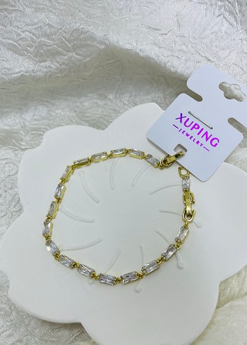 Xuping Zincir Detaylı Altın Renk Bileklik - Görsel 2
