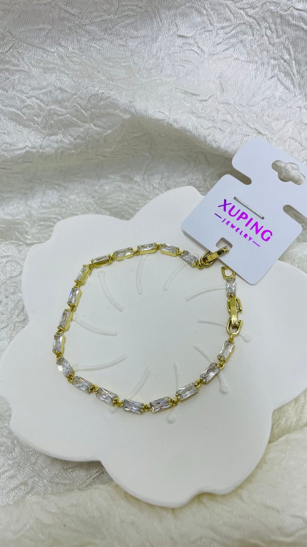 Xuping Zincir Detaylı Altın Renk Bileklik - Görsel 2