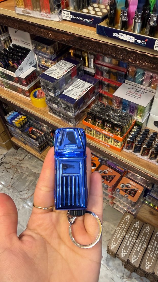 Renkli Mavi Oyuncak Araba Çakmak - Görsel 2