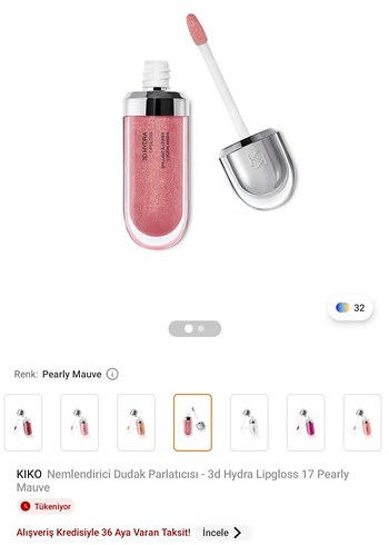 Kiko Kiko Parlak Pembe gloss 17 numara