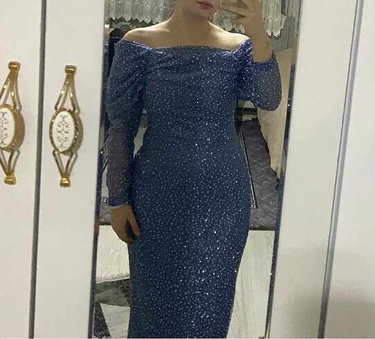 Balık model Abiye elbise