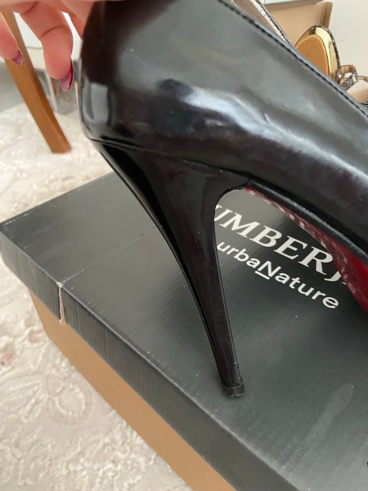 Siyah Platform Topuklu Stiletto - Görsel 2