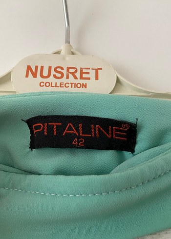 Turkuaz Drapeli Uzun Kadın Etek - Görsel 4