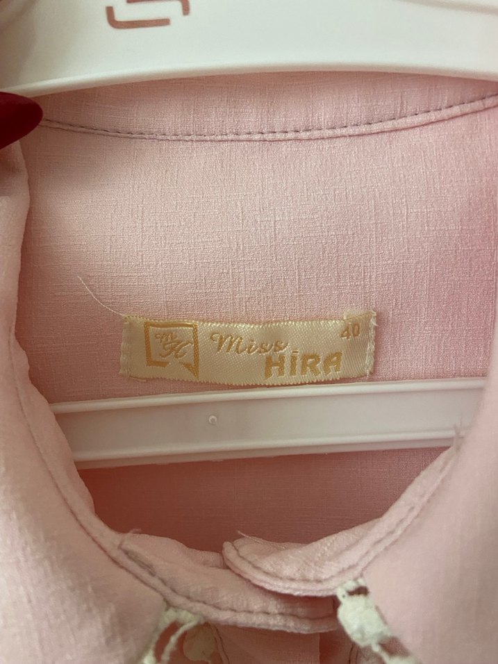 Düğmeli Pembe Uzun Kollu Uzun Elbise - Görsel 5