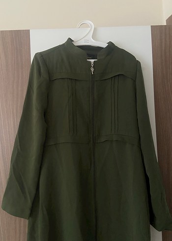 Kadın Haki Uzun Kol Fermuarlı ferace - Görsel 2