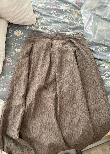 Kadın Bohem Pilili Uzun Keten Etek - Görsel 3