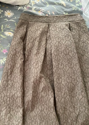 Kadın Bohem Pilili Uzun Keten Etek - Görsel 2