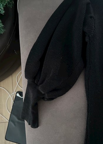 Siyah Uzun Kollu Salaş Kadın elbise - Görsel 2