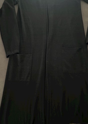 Uzun Kollu Siyah Kadın Hırka - Görsel 3