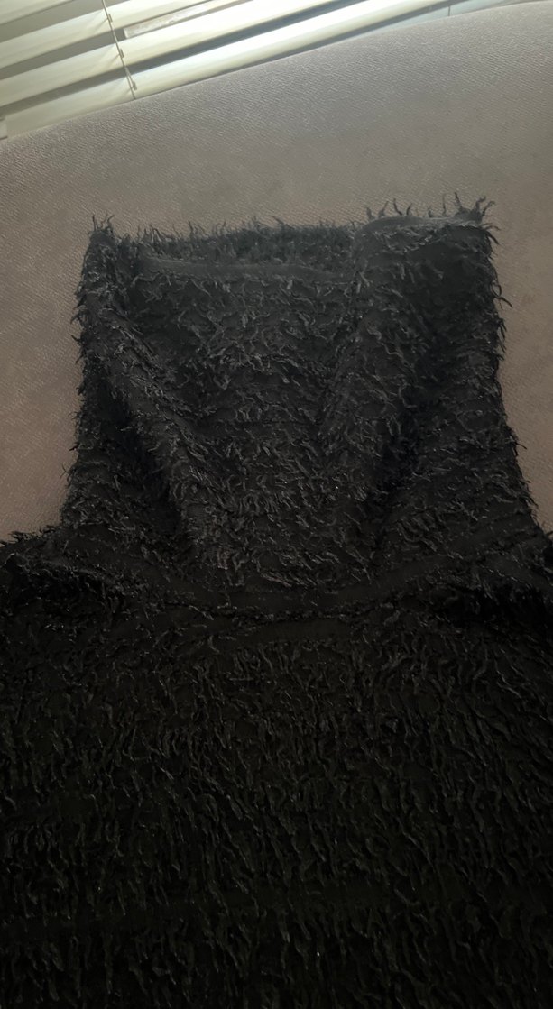 Sakallı iplik siyah kazak - Görsel 3