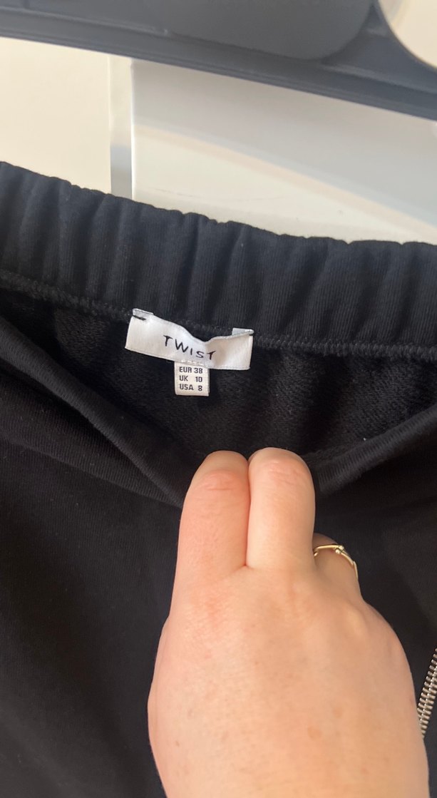 Siyah Midi  Penye Kadın Etek Fermuarlı - Görsel 3