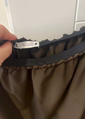 Midi kahverengi Kadın midi Etek - Görsel 2