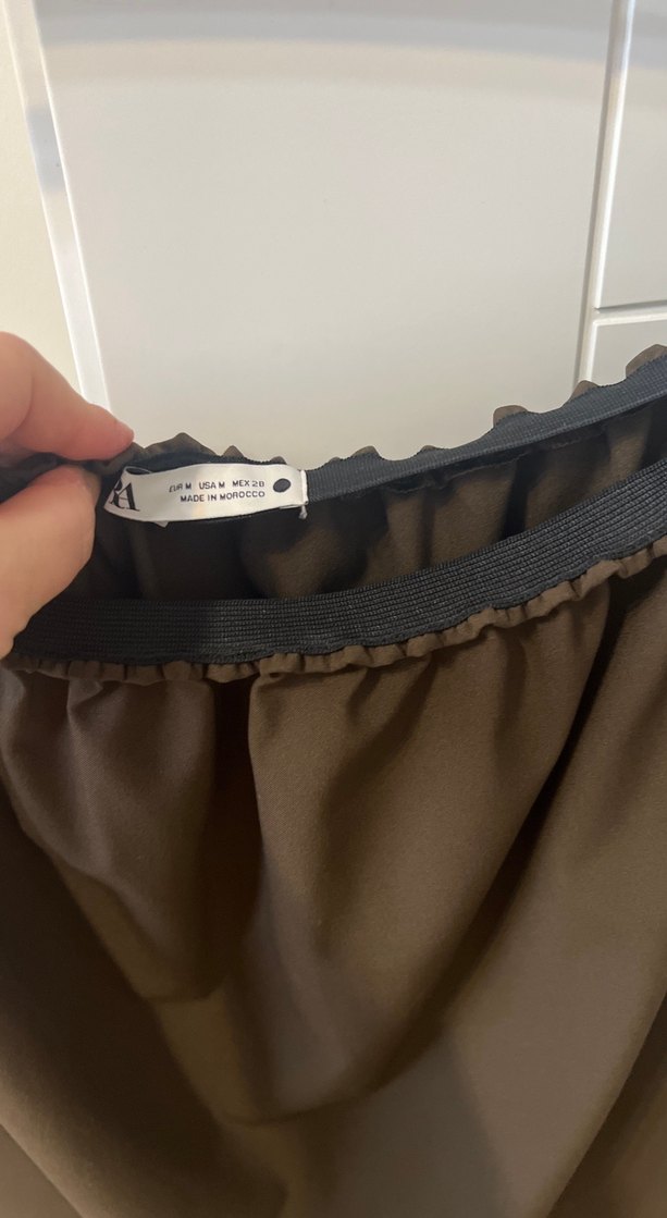 Midi kahverengi Kadın midi Etek - Görsel 2