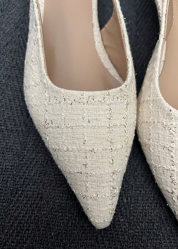 40 Beden beyaz Renk Beyaz Stiletto Topuklu Kadın Akşam Ayakkabısı