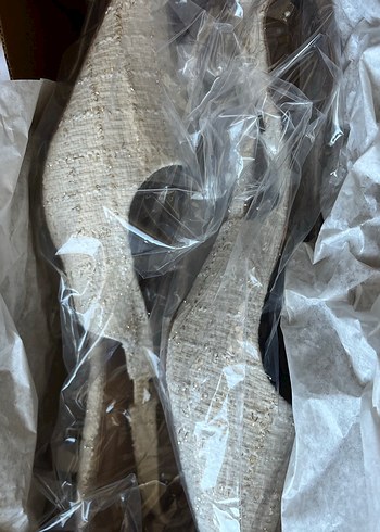 Diğer Beyaz Stiletto Topuklu Kadın Akşam Ayakkabısı